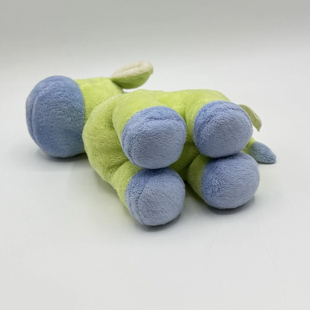 Carter's Just One Year Green Blue Zebra Plush Rattle Lovey 7